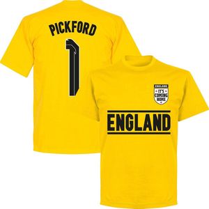 Engeland Pickford 1 Team T-Shirt - Geel - Kinderen - 98