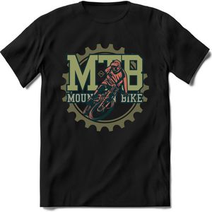 Mountainbike Gear | TSK Studio Mountainbike kleding Sport T-Shirt | Groen | Heren / Dames | Perfect MTB Verjaardag Cadeau Shirt Maat XXL