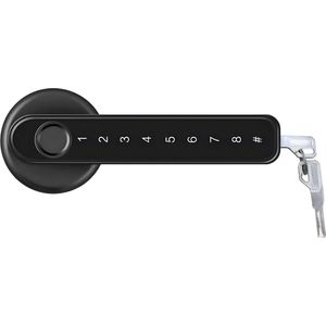E-shop4u® - Slimme deurklink met vingerafdruk - Wifi & Bluetooth - Smarthome - Deurklink - Deurklink met wachtwoord en/of vingerafdruk