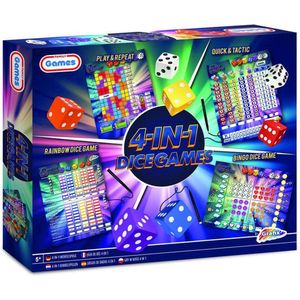 Ontdek het plezier van Grafix 4-in-1 Dobbelspellen voor kinderen en volwassenen | Speel tactische en geluksspelletjes met het hele gezin