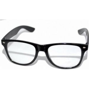 CHPN - Nerdbril - Nepbril - Bril zonder sterkte - Verkleedfeestje - Carnaval - Halloween - Fake glasses - Hippe bril - Zwart