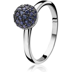 ZINZI zilveren ring blauw ZIR915B