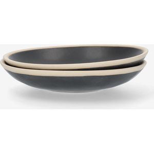 The Table | Atelier Tapas Schaaltjes - Set van 2 - Black Pepper - zwart Ø 14,5 cm