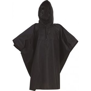 Lichtgewicht regen poncho | maat LARGE | kleur zwart