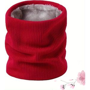Bovista Nekwarmer - Heren - Dames - Fleece - Motor - Bandana - Masker - Colsjaal - Winter - Sjaal - Gewatteerd - Warm - Rood