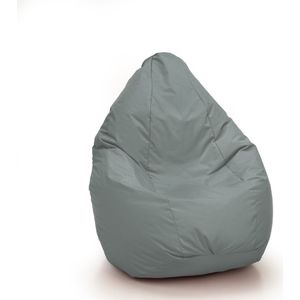 Drop & Sit - compacte zitzak - robuust nylon - licht grijs - voor binnen en buiten