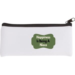Akyol - happiness is being a niece Etui - Nicht - de liefste nicht - verjaardag - cadeautje voor nicht - nicht artikelen - kado - geschenk - 20 bij 9 cm
