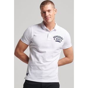 Superdry Applique Classic Fit Heren Polo - Wit - Maat S