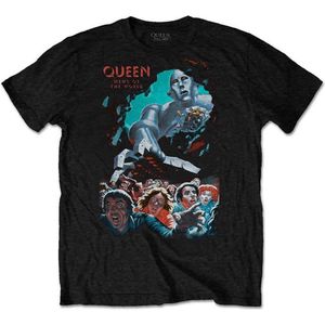 Queen - News Of The World Vintage Heren T-shirt - XL - Zwart