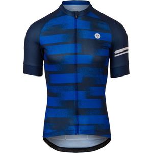 AGU Grainy Stripe Fietsshirt Essential Heren - Deep Blue - XXL