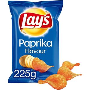 Lay's Chips Paprika Smaak Doos 15 zakken 225 gram