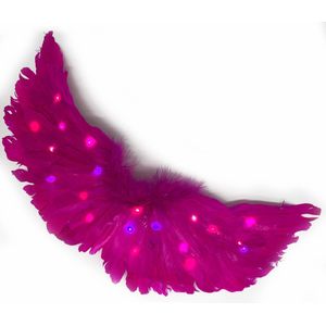 Engelen Vleugels Roze Met Lichtjes Voor Volwassenen (Maat L)