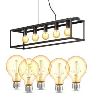 B.K.Licht - Hanglamp eetkamer incl. filament lichtbronnen - 2.200 K