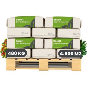 Basaltmeel Bodemverbeteraar voor kleigrond  (24x - 480Kg voor 4800m2) - Organifer