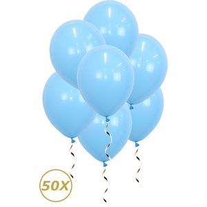 Blauwe Helium Ballonnen Gender Reveal Versiering Feest Versiering Ballon Geboorte Licht Blauw Decoratie - 50 Stuks