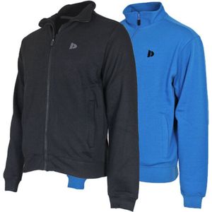 2 Pack Donnay sweater zonder capuchon - Sporttrui - Heren - Maat L - Black&True blue (535)