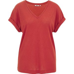 WE Fashion Dames T-shirt met structuur