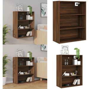 vidaXL Hangkast 69,5x32,5x90 cm bruin eikenkleur - Hangkast - Hangkasten - Hangende Kast - Kastje