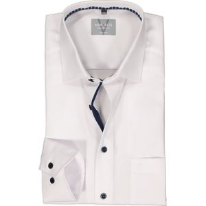 MARVELIS comfort fit overhemd - popeline - wit - Strijkvrij - Boordmaat: 45