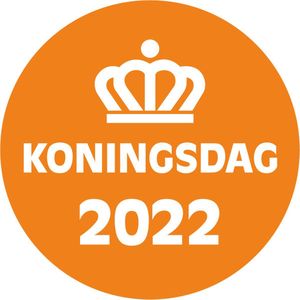 Raamsticker Koningsdag - herbruikbare raamsticker - statisch folie - Koningsdag 2022