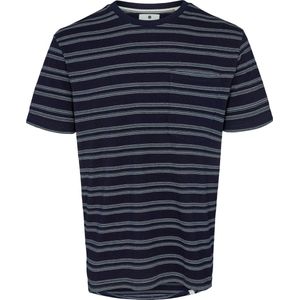 Anerkjendt - T-shirt Kikki Strepen Donkerblauw - Heren - Maat M - Modern-fit