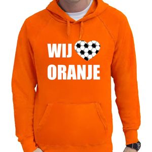 Oranje fan hoodie voor heren - wij houden van oranje - Holland / Nederland supporter - EK/ WK hooded sweater / outfit M