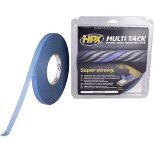 Display met 10x dubbelzijdige multi-tack tape - semi-transparant - 12 mm x 25 m