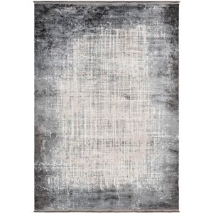 Luxury Picasso Elysee Vloerkleed - Laagpolig Luxe Tapijt - Soft Fluweel - Zilver- 200x290 CM