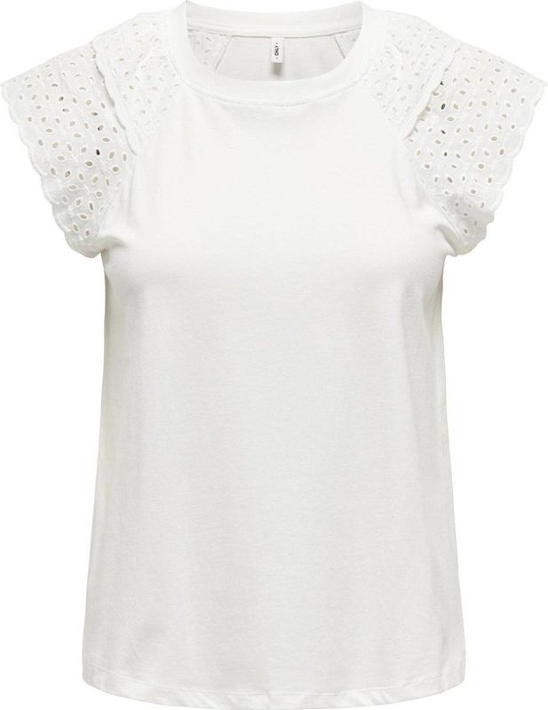 Only T-shirt Onlxiana Life Mix Top Jrs 15319632 Cloud Dancer Dames Maat - XS