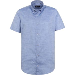 Suitable - Shortsleeve Overhemd Blauw - Heren - Maat L - Regular-fit