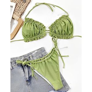 Groene bikini | Sexy bikini voor dames | Elegant groen | 2-delig | Maat M