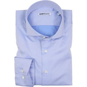 SHIRTBIRD | Sparrow | Overhemd | Licht Blauw | Fine Twill, 2-Ply | 100% Katoen | Strijkvriendelijk | Parelmoer Knopen | Premium Shirts | Maat 45