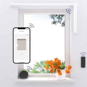 Radeco® Elektrische gordijnrail - Enkelzijdig op te hangen - Smart home gordijnrail - lengte 400 cm