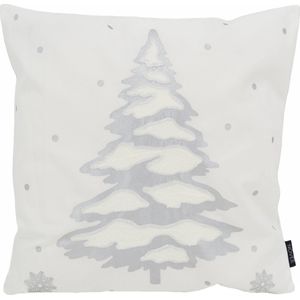 Sierkussen Kerstboom Zilver | 45 x 45 cm | Katoen/Polyester