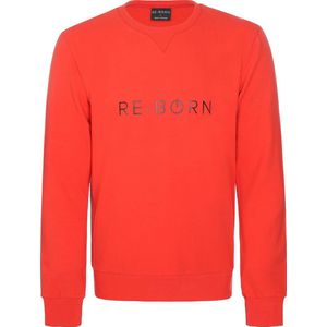 Re-Born Sweater Trui Ronde Hals Lange Mouw Heren - Rood - Maat L