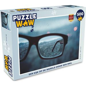 Puzzel Een kijk op de wereld door een bril - Legpuzzel - Puzzel 500 stukjes