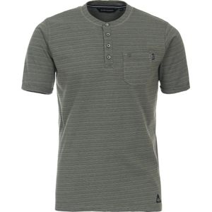 Casa Moda - T-Shirt Groen Strepen - Heren - Maat XXL - Regular-fit