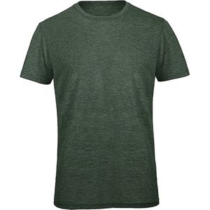 T-shirt met ronde hals 'Triblend men' B&C Collectie Heather Forest Green - XL