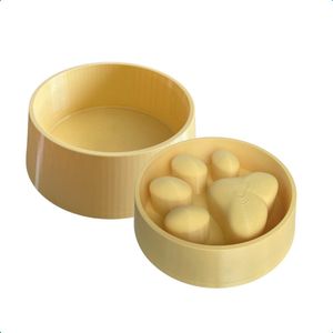 Four Paws Pets® - Anti Schrokbak Bailey met Drinkbak - Geel - Anti Schrokbak M - Anti Schrokbak Hond - Slowfeeder hond – Voerbak hond - Waterbak hond - Drinkbak hond - Anti lek - Anti-slip