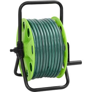 vidaXL - Slanghaspel - met - slangkoppelset - 0,75"" - 20 - m - vrijstaand - PVC - groen
