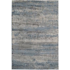 Vercai Rugs Invista Collectie - Hoogpolig Vloerkleed - Zacht Tapijt voor Woonkamer - Polyester - Grijs Blauw - 80x150 cm