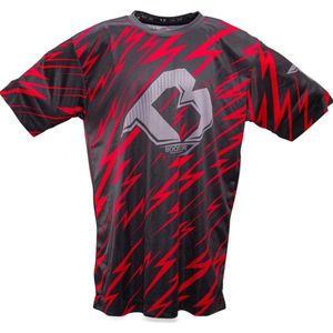 Booster Kids Dry Fit T-Shirt Combat Series 2 Zwart Rood - Kids - 12 Jaar