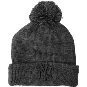 New Era Beanie / Muts - NY Yankees Muts - Grijs Melange - Cuff Knit - Winter '23 Collection - New York Yankees Beanie - Muts Heren - Muts Dames - Mutsen