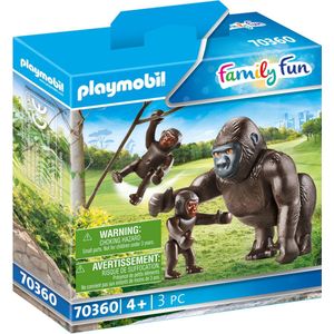 PLAYMOBIL Family Fun Gorilla met Babies - 70360