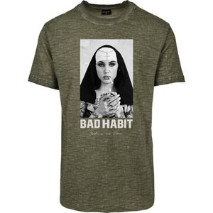 Mister Tee - Bad Habit Heren T-shirt - M - Olijfgroen