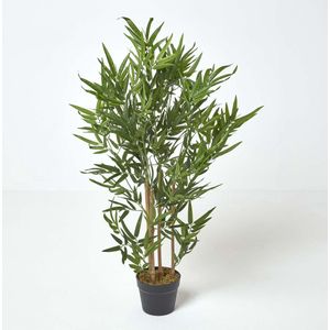 Homescapes Groene Kunstbamboeboom in Pot, 95 cm