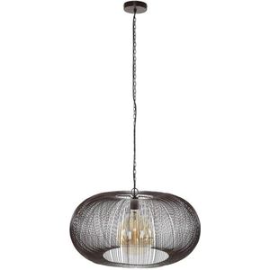 DH Interior Industriële Hanglamp Jill 1-lichts 1-lichts - Nikkel - Industrieel