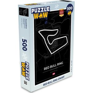 Puzzel F1 - Racebaan - Red Bull Ring - Oostenrijk - Circuit - Zwart - Legpuzzel - Puzzel 500 stukjes