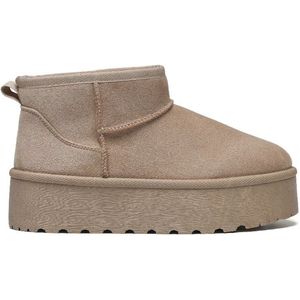 Smile Favorites® Meisjes Boots - Khaki - Suedine - Maat 30 -