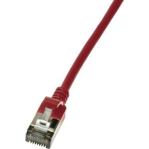 CAT6a U/FTP Ultraflex, 100% koper, rood, 0.3M